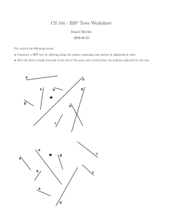 BSP Trees Worksheet
