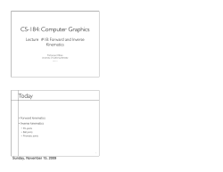 Lecture 18: Kinematics