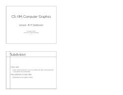 Lecture 14: Subdivision