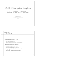 Lecture 7: BSP & AABB Trees