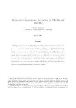 Extrapolative Expectations: Implications for Volatility and Liquidity