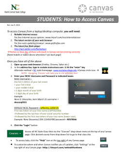 STUDENT - How to Access NC State Canvas (PDF)