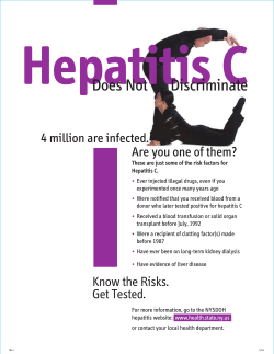 Hepatitis C: Know the Risks. Get Tested - Poster