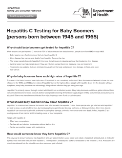 Hepatitis C Testing Law: Consumer Fact Sheet