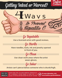 Hepatitis C infographic on body art and tattooing