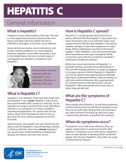 Hepatitis C - General Fact Sheet