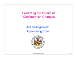 Predicting the Impact of Configuration Changes