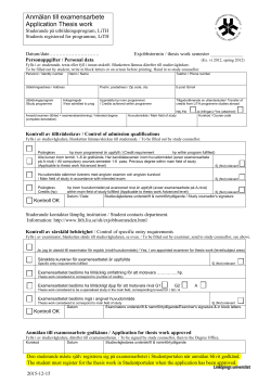Application form