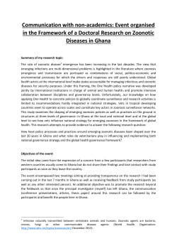 Communication with non-academics: Event organised in the Framework of a Doctoral Research on Zoonotic Diseases in Ghana