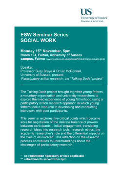 SOCIAL WORK - Participatory action research: The "Talking Dads" project