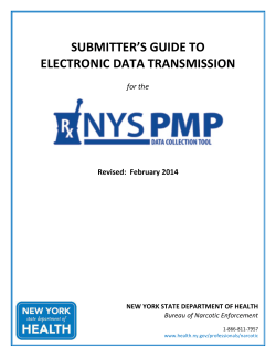 Submitters Guide to Electronic Data Transmission