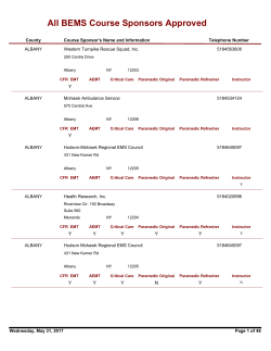 EMS Course Sponsors
