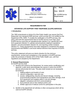 95-03 ALSFR Service Requirements