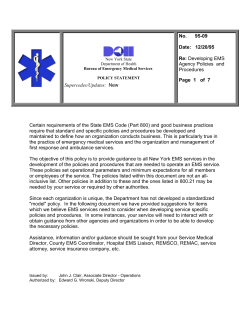 95-09 Developing EMS Agency Policies and Procedures