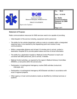 98-02 Radio Communications Systems for EMS Services