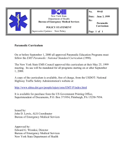 99-03 Paramedic Curriculum