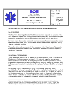 99-06 Exposure to Blood and/or Body Fluids