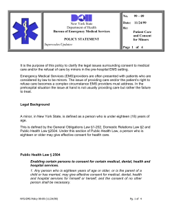 99-09 Patients Care and Consent for Minors