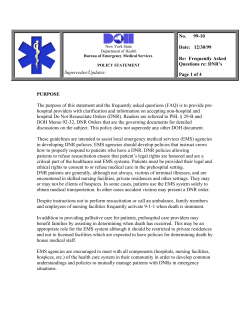 99-10 Frequently Asked Questions re: DNR's