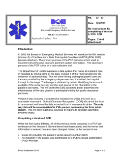 03-03 Instructions for completing a Version 5, NYS PCR