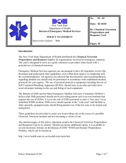 03-04 Chemical Terrorism Preparedness and Response Card
