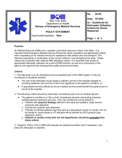 05-05 Guidelines for Helicopter Utilization Criteria for Scene Response