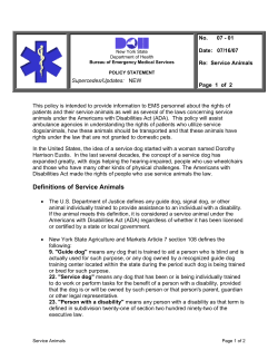 07-01 Service Animals