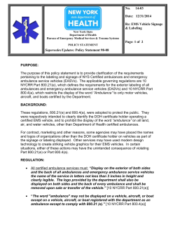 14-03 EMS Vehicle Signage and Labeling