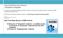 Emergency Medical Technician (EMT) Transition Template.