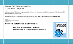 Certified First Responder (CFR) Transition Template.