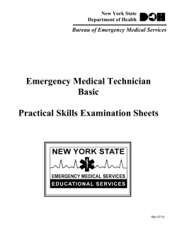 Emergency Medical Technician PSE sheets