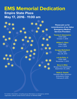 EMS Memorial Flyer