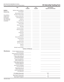 DOH-4452 CIC Internship Tracking Form
