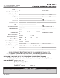 DOH-5127 BLSFR Agency Information Application/Update Form