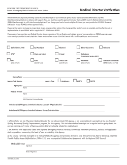 DOH-4362 Medical Director Affirmation Form