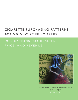 Cigarette Purchasing Patterns Among New York Smokers: Implications for Health, Price, and Revenue