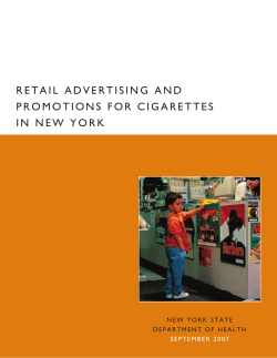 Retail Advertising and Promotions for Cigarettes in New York