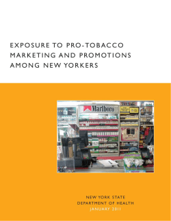 2011 Tobacco Marketing Exposure Topical Report