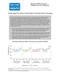 Prevent initiation of tobacco use by youth and young adults