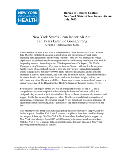NYS's Clean Indoor Air Act: Ten Years Later and Growing Strong