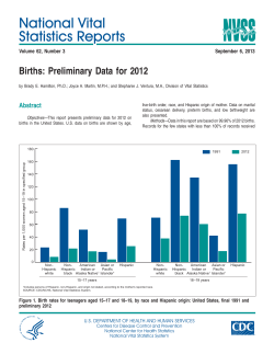 Most recent birth-related statistics