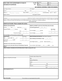 Medical Referral Form for Women