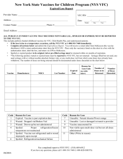 Attachment 5 &ndash; Expired/Loss Report