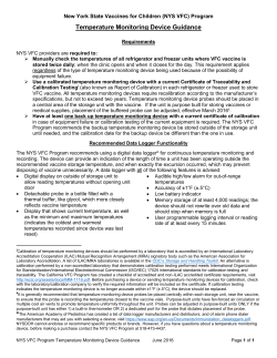 NYS VFC Temperature Monitoring Device Guide