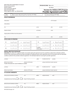 Provider Agreement and Profile Form