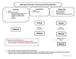Pneumococcal Vaccination Algorithm for Adults aged 19-64 years