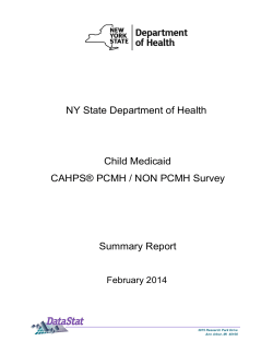 Child Medicaid CAHPS PCMH