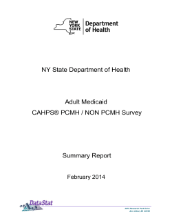 Adult Medicaid CAHPS PCMH