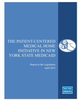 PCMH Initiative in NYS Medicaid