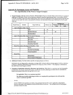 Appendix B: Participant Access and Eligibility